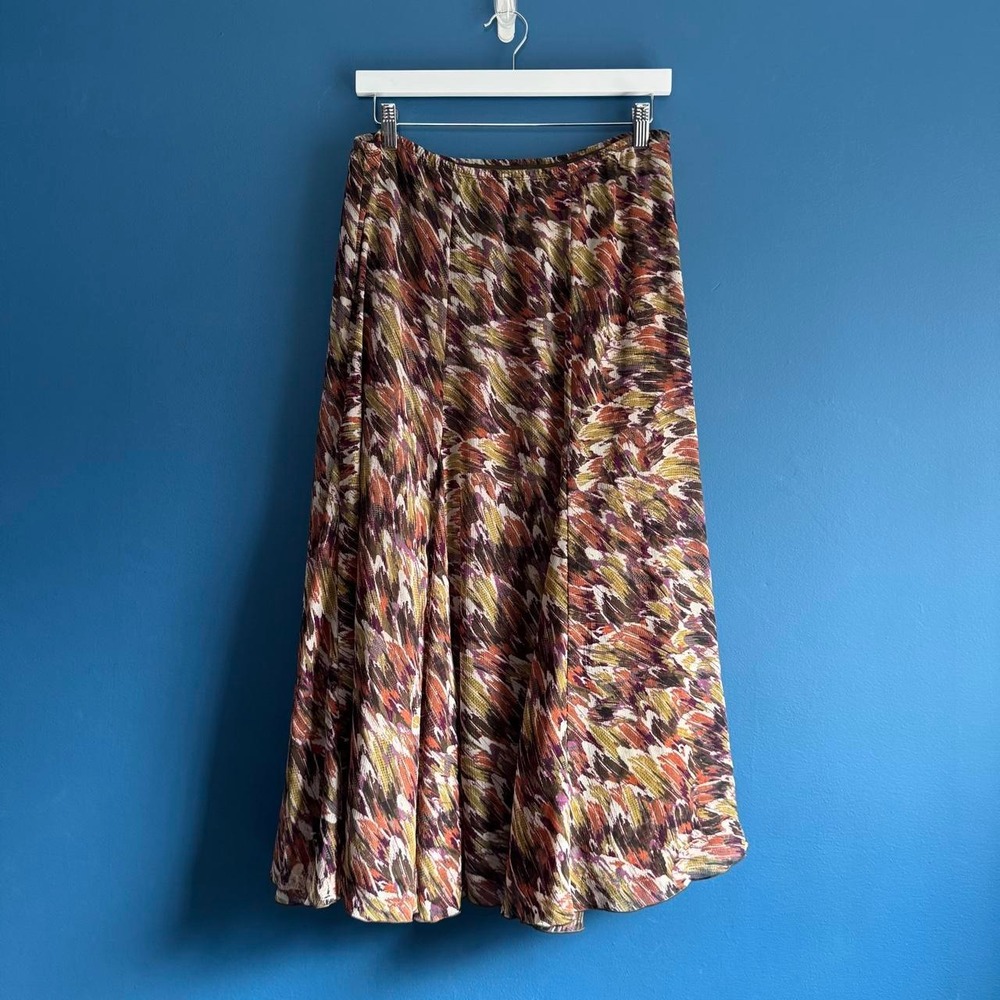 Vintage Y2K Maxi Skirt Women's Size 10 Ruby Rd. Elastic Waist Lined Boho Artsy
